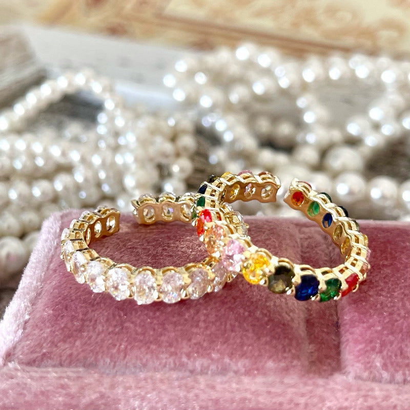 Damenring mit funkelnden Zirkonia und eleganter Fassung Shop Nory