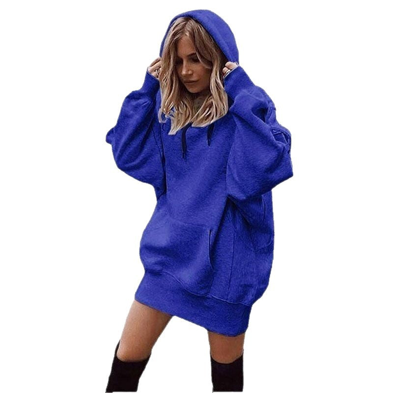 Damen Oversize Kapuzenkleid mit Kängurutasche Shop Nory