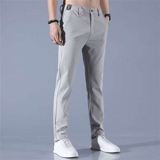 Herren elegante Anzughose mit elastischem Bund und praktischen Eingrifftaschen