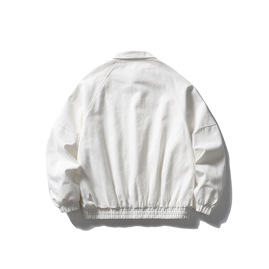 Unisex Boxy Canvas-Blousonjacke mit Pattentaschen und elastischem Saum Shop Nory
