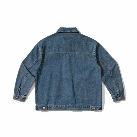 Unisex Robustess Denim‑Workwear‑Blouson mit Hemdkragen und großen Pattentaschen Shop Nory