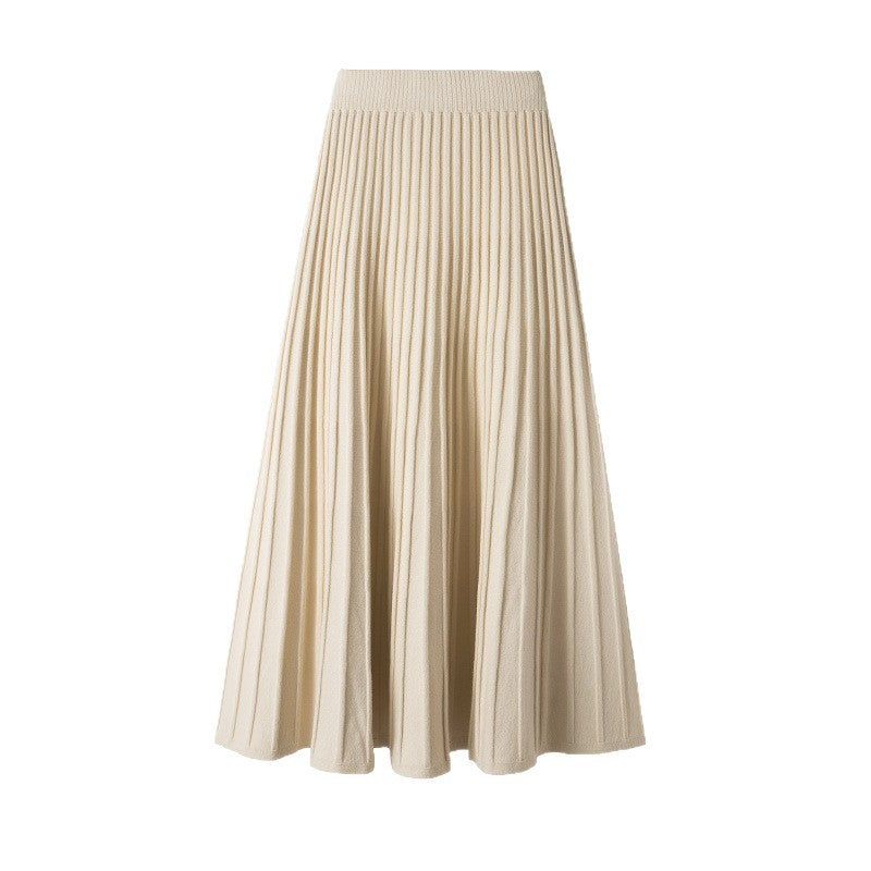 Damen Plissierter Maxirock aus weichem Strick Shop Nory 1787632206