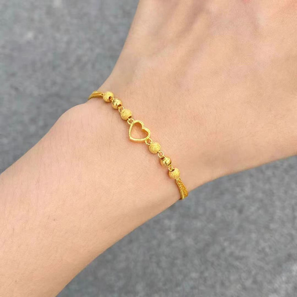 Damen Herz-Beschmückte Goldkette Fußkette Shop Nory