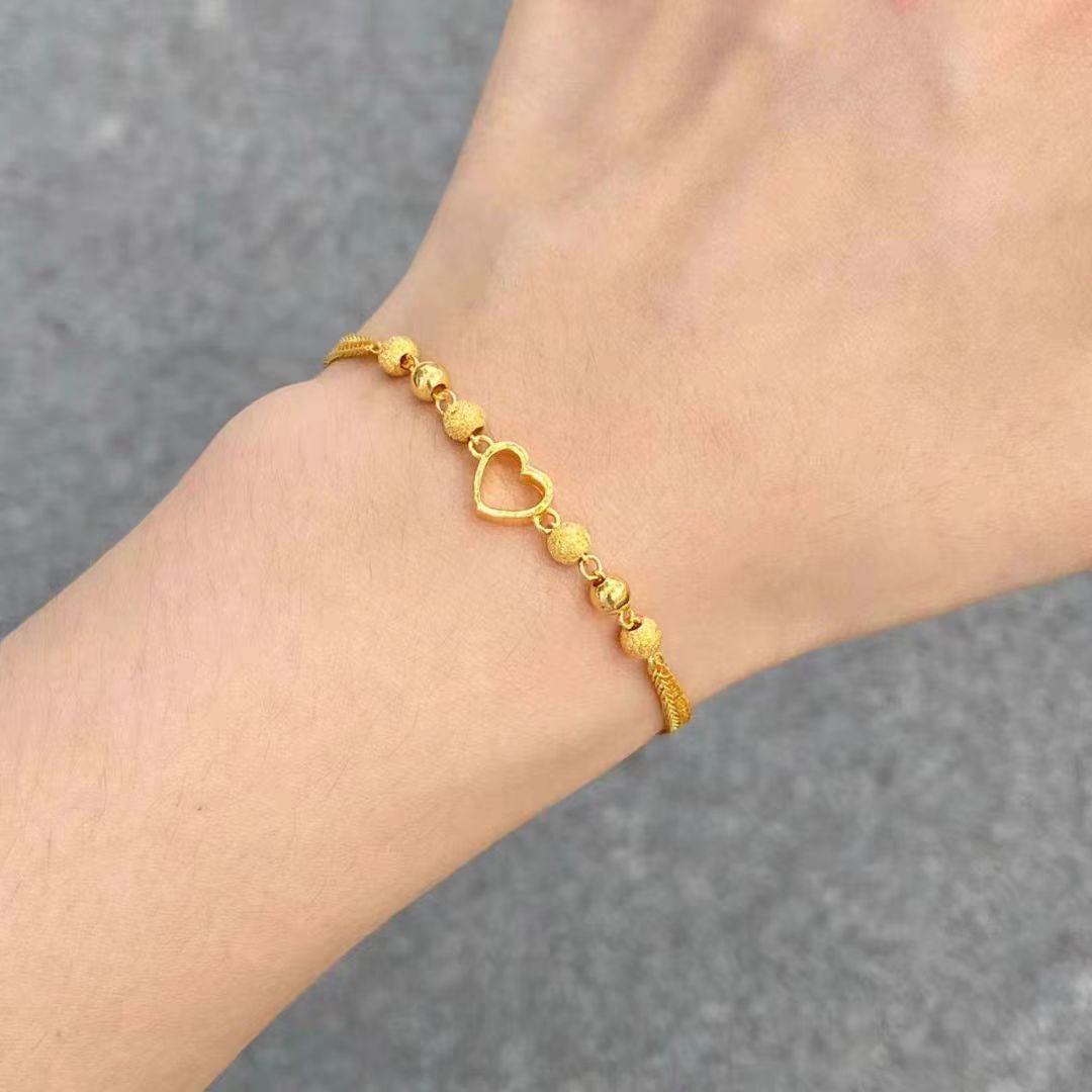 Damen Herz-Beschmückte Goldkette Fußkette Shop Nory