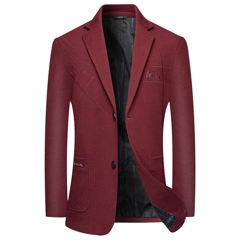 Herren elegantes halbgefüttertes Struktur-Sakko mit gesteppter Thermo-Innenfütterung und aufgesetzten Taschen Shop Nory