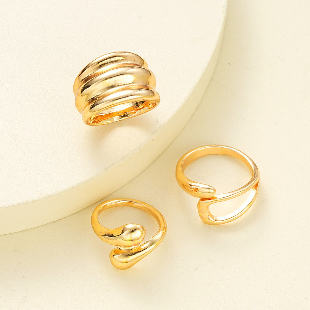Damen modisches Ring-Set mit einzigartigen und organischen Formen Shop Nory