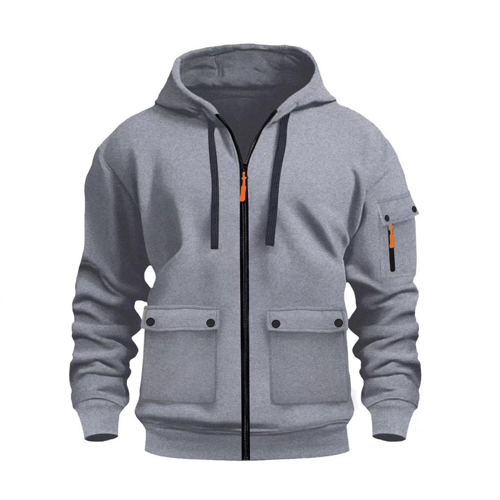 Herren funktionale Kapuzenjacke mit mehreren Taschen