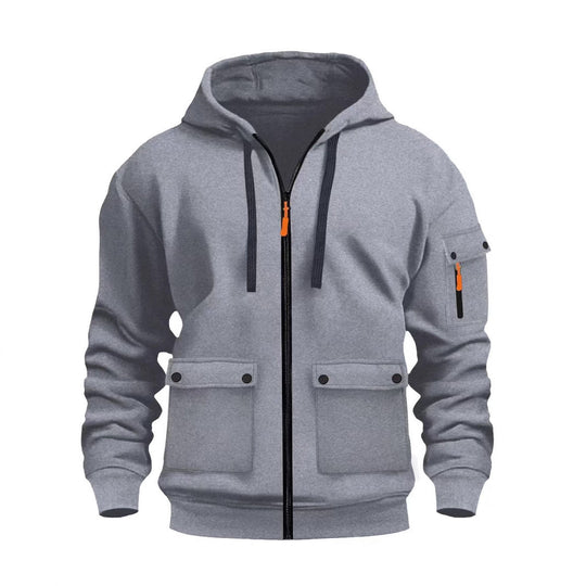 Herren funktionale Kapuzenjacke mit mehreren Taschen