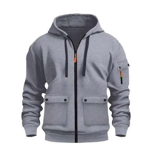 Herren funktionale Kapuzenjacke mit mehreren Taschen