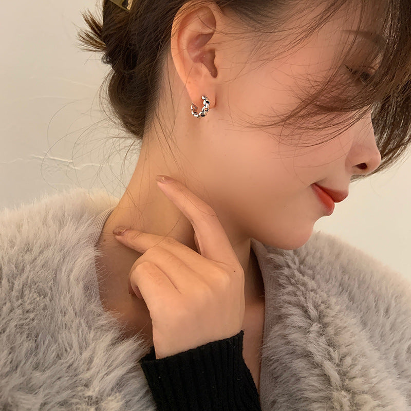 Damen Modische Creolen mit elegantem Kettenmuster Shop Nory