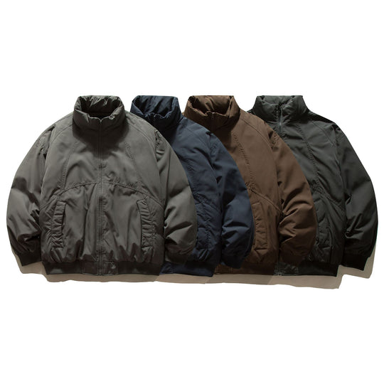 Herren Boxy-wattierte Bomberjacke mit hohem Stehkragen, elastischem Saum und praktischen Eingrifftaschen Shop Nory