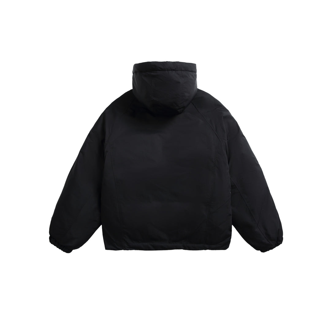 Unisex Kurz geschnittene wattierte Kapuzenjacke im Boxy‑Cut mit elastischem Saum Shop Nory