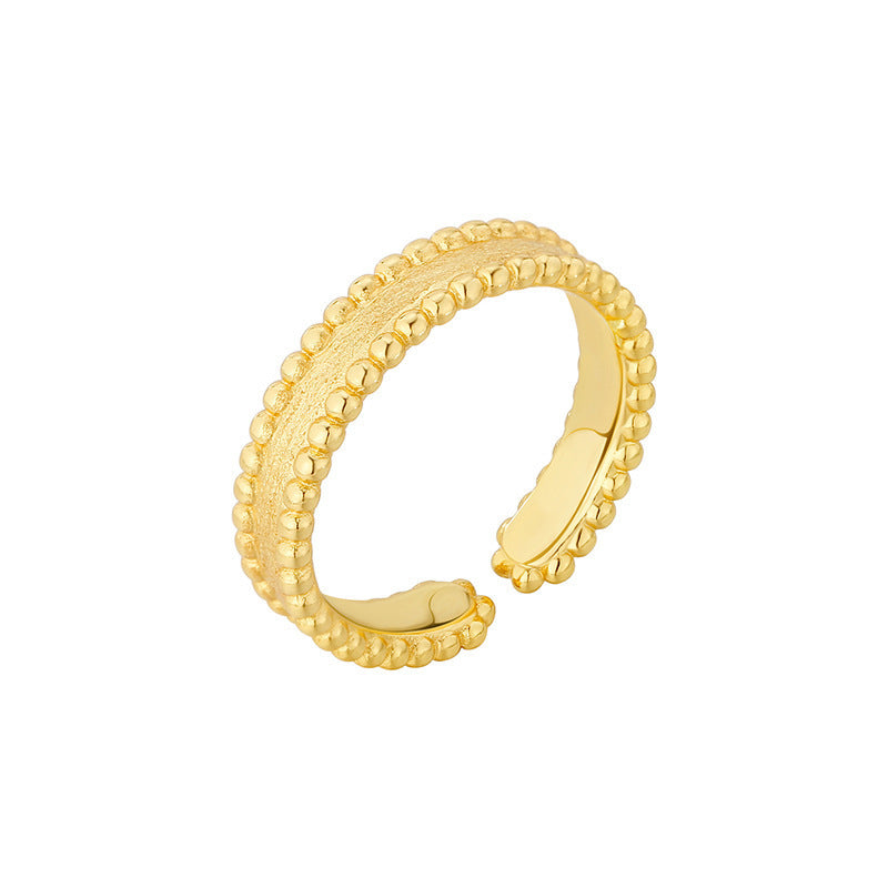 Damen Offener Ring mit kunstvoller Perlenstruktur Shop Nory