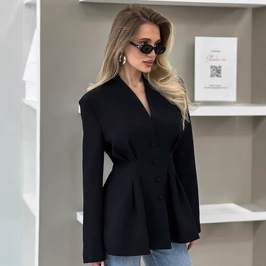 Damen Modische Blazerjacke mit taillierter Passform