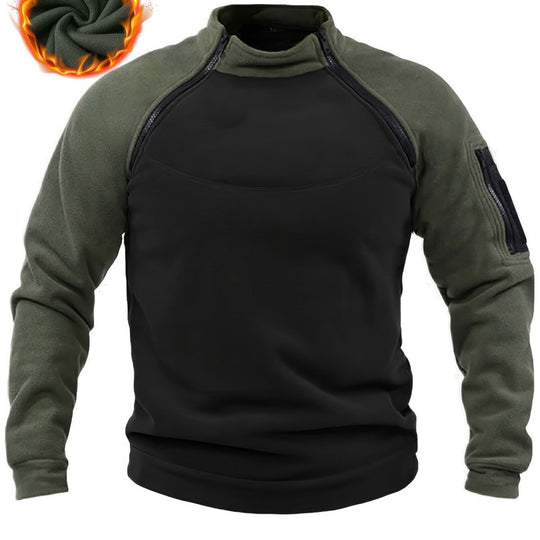 Herren Thermo-Fleecepullover mit Schulter-Reißverschlüssen & Ärmeltasche Shop Nory