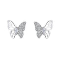 Damen Ohrstecker im eleganten Schmetterlingsdesign mit funkelnden Zirkonia Shop Nory