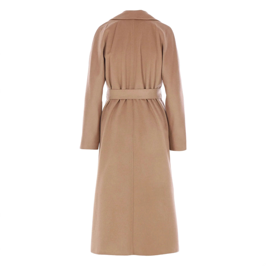 Damen Eleganter Wickelmantel aus Wollmix mit breitem Revers und Taillengürtel Shop Nory