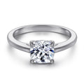 Damen Verlobungsring mit quadratischem Diamantschnitt und elegantem Silberdesign Shop Nory