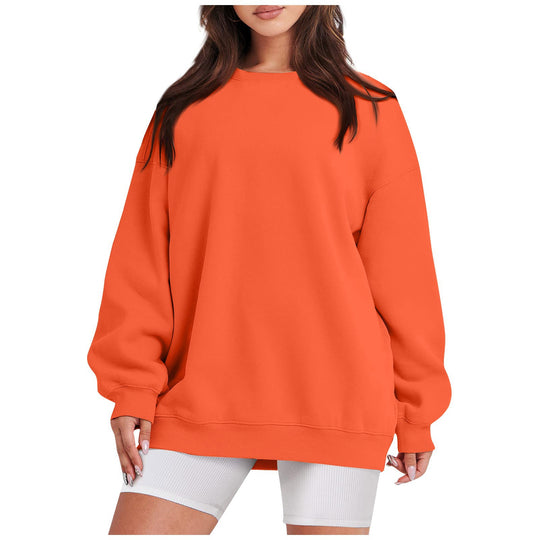 Damen nan Longline-College-Sweatshirt mit geripptem Saum, Raglanärmeln und angerauter Innenseite Shop Nory
