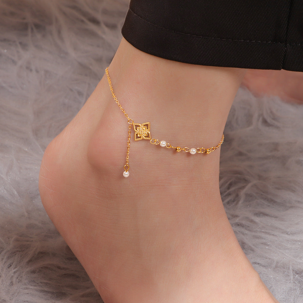 Frauen Delicate Vergoldete Charme Fußkettchen Shop Nory