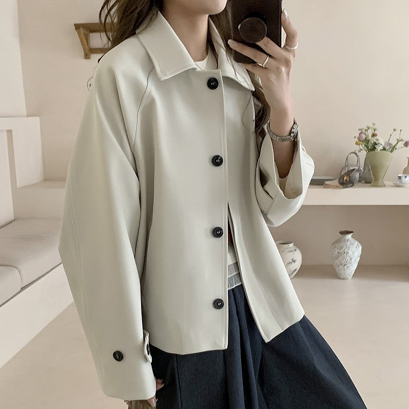 Damen Oversize Kurzjacke mit überschnittenen Schultern und großer Knopfleiste Shop Nory