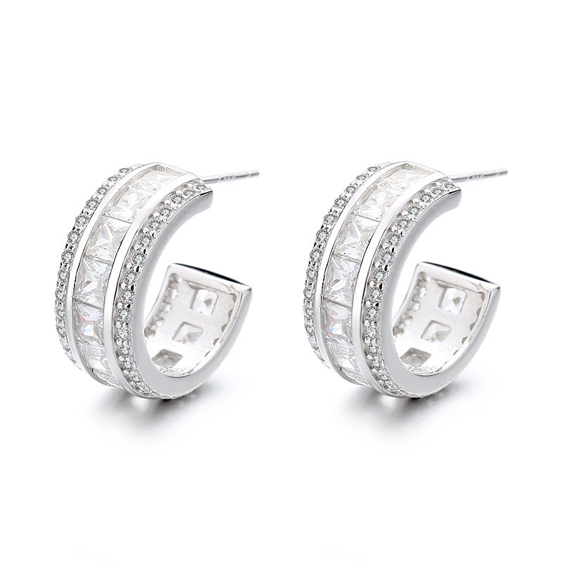 Damen Ohrstecker mit elegantem Kristall- und Zirkonia-Verzierung Shop Nory
