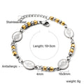 Damen elegante Armband mit antiallergischen Perlen und einzigartigem Anhänger Shop Nory