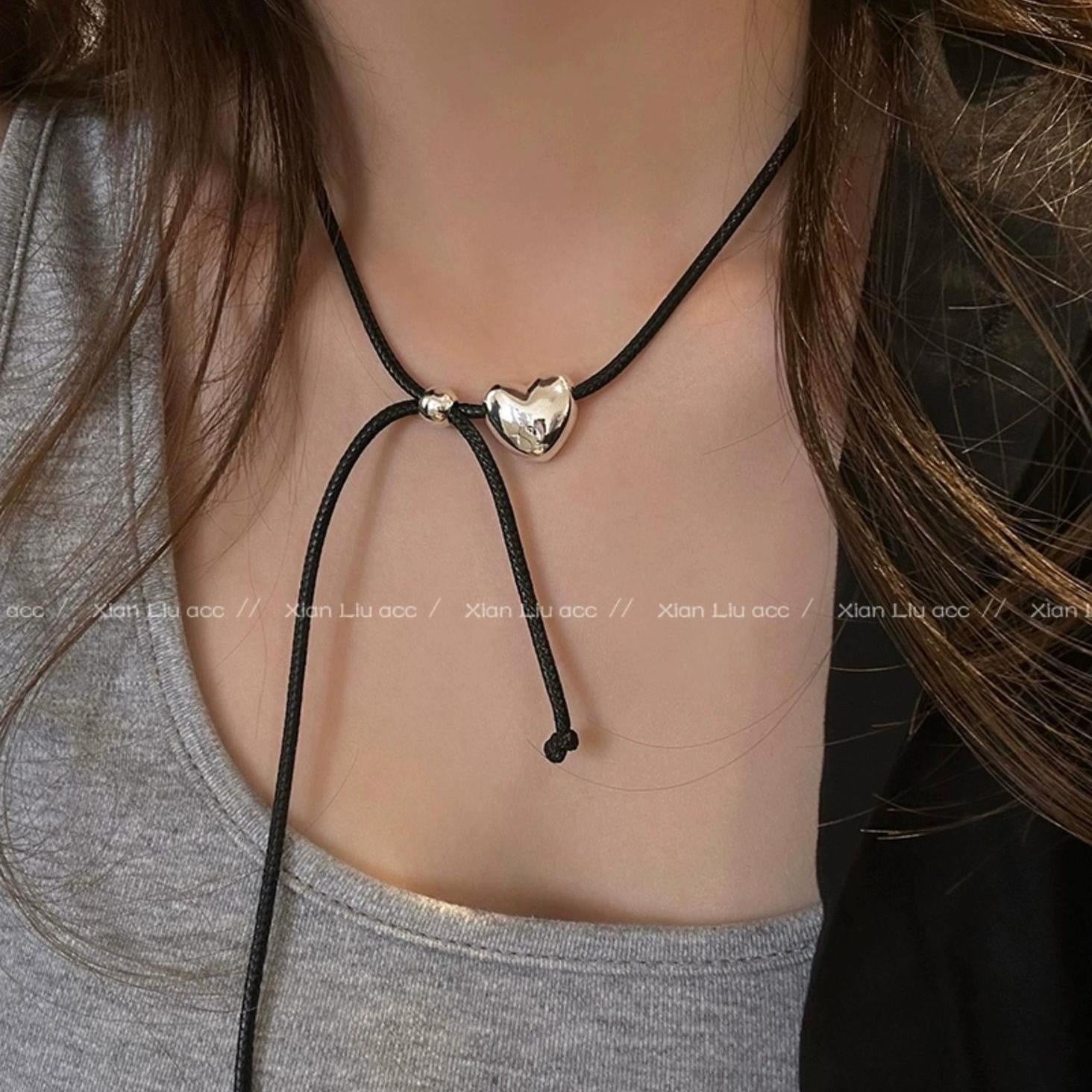 Damen Halskette mit Herzanhänger aus Edelstahl Shop Nory
