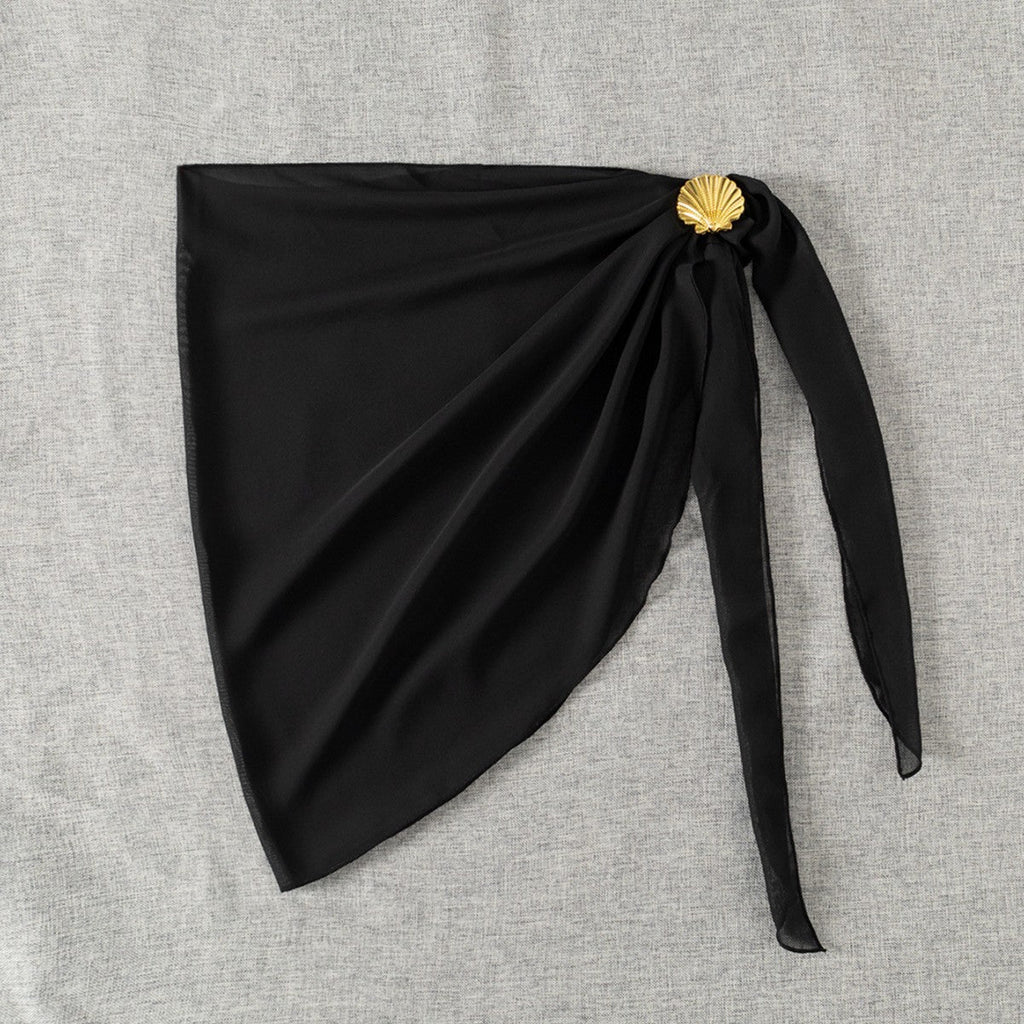 Damen Wickelrock mit Rüschendetails Shopnory