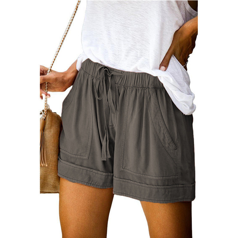 Damen Bequeme Sommer-Shorts mit elastischem Bund und praktischen Taschen