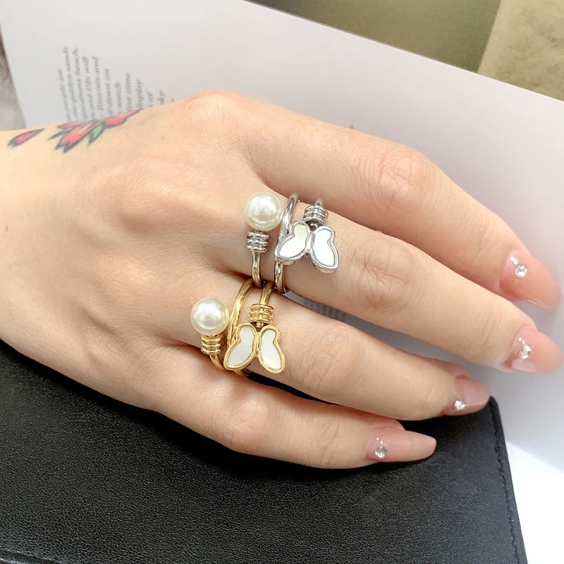 Damen Ring mit filigranem Schmetterlingsmotiv Shop Nory