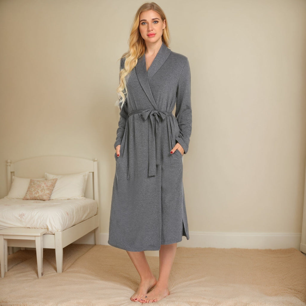 Damen Bademantel Aus Weichem, Atmungsaktivem Material