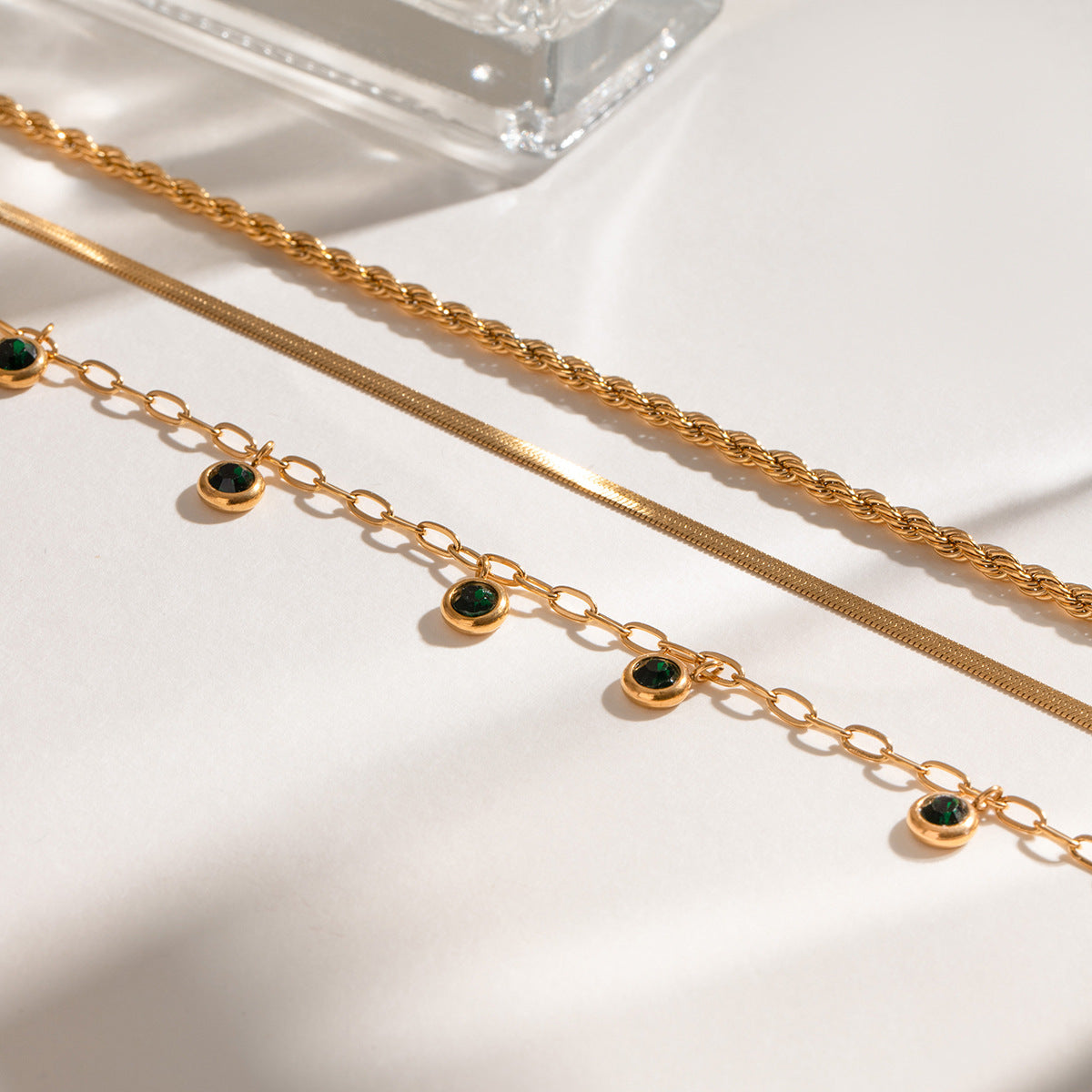 Damen multi-layered Kette mit eleganten Anhängern Shop Nory