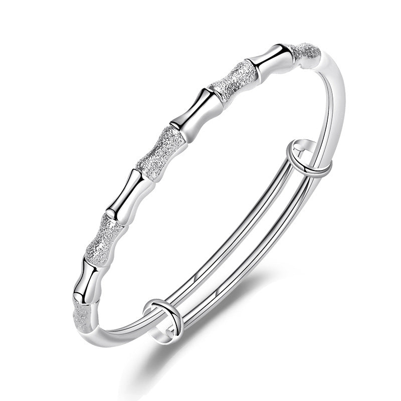 Damen Armreif aus hochwertigem Edelstahl mit elegantem Bambusdesign Shop Nory