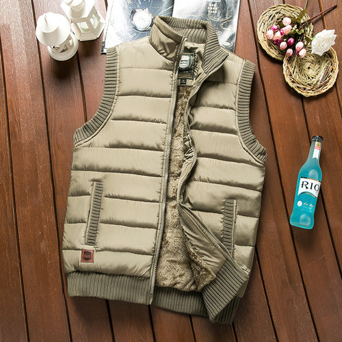 Herren Gepolsterte Thermo‑Steppweste mit Teddy‑Fleece‑Futter und Rippenbündchen Shop Nory