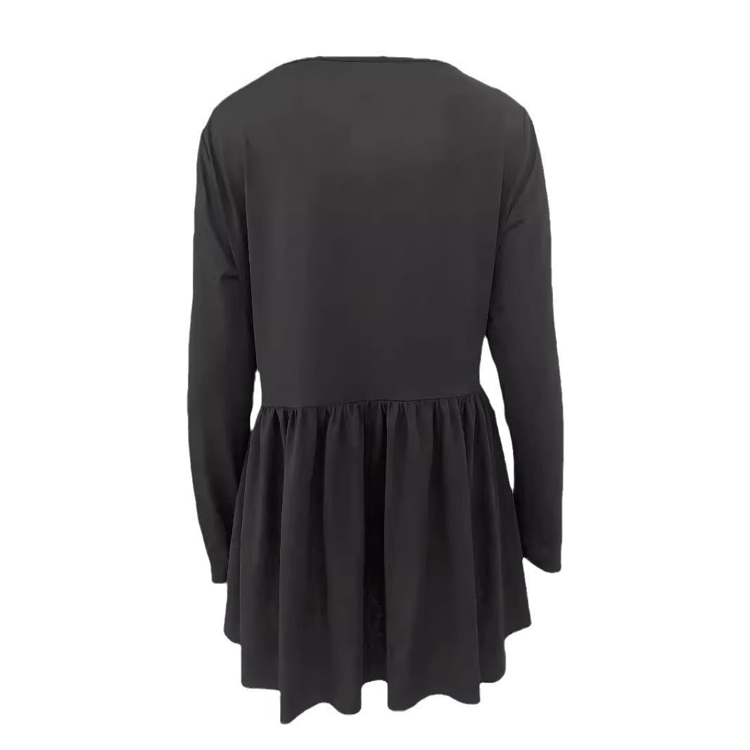 Damen Lagenlook-Tunika mit herzförmiger Zierschnalle und gerafftem Dekolleté Shop Nory