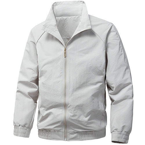 Herren Technische Microfaser-Softshelljacke im Bomberstil mit Stehkragen und Reißverschlusstaschen Shop Nory