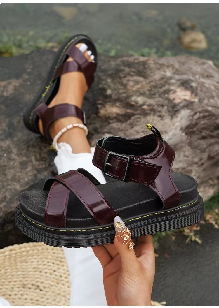 Damen Komfortable Riemchen-Sandalen mit verstellbarem Riemendesign und rutschfester Sohle