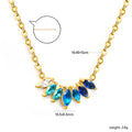 Damen Halskette mit funkelnden Zirkonia-Elementen und goldplattierter Kette Shop Nory