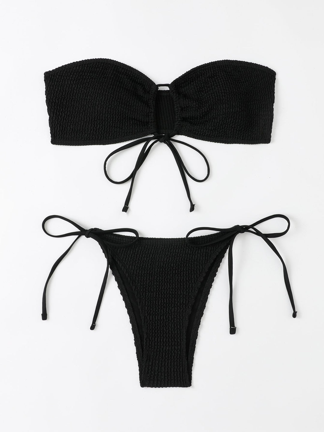 Damen Bandeau-Bikini-Set mit Klettverschluss und verstellbaren BindShopnoryändern