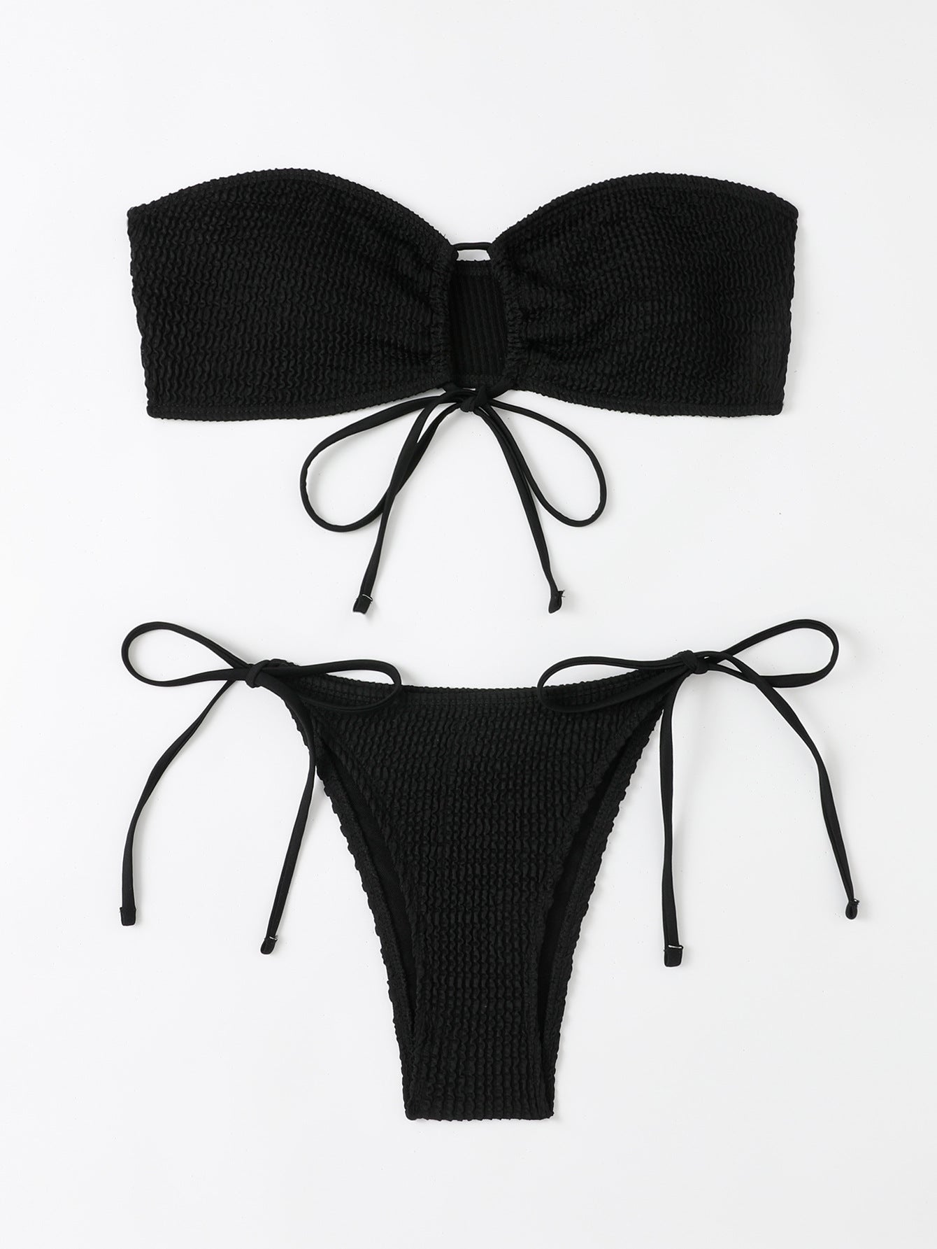 Damen Bandeau-Bikini-Set mit Klettverschluss und verstellbaren BindShopnoryändern
