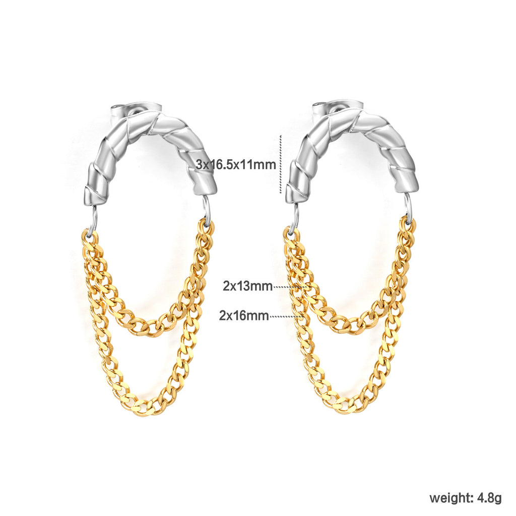 Damen Hängende Ohrringe mit elegantem Ketten-Design Shop Nory