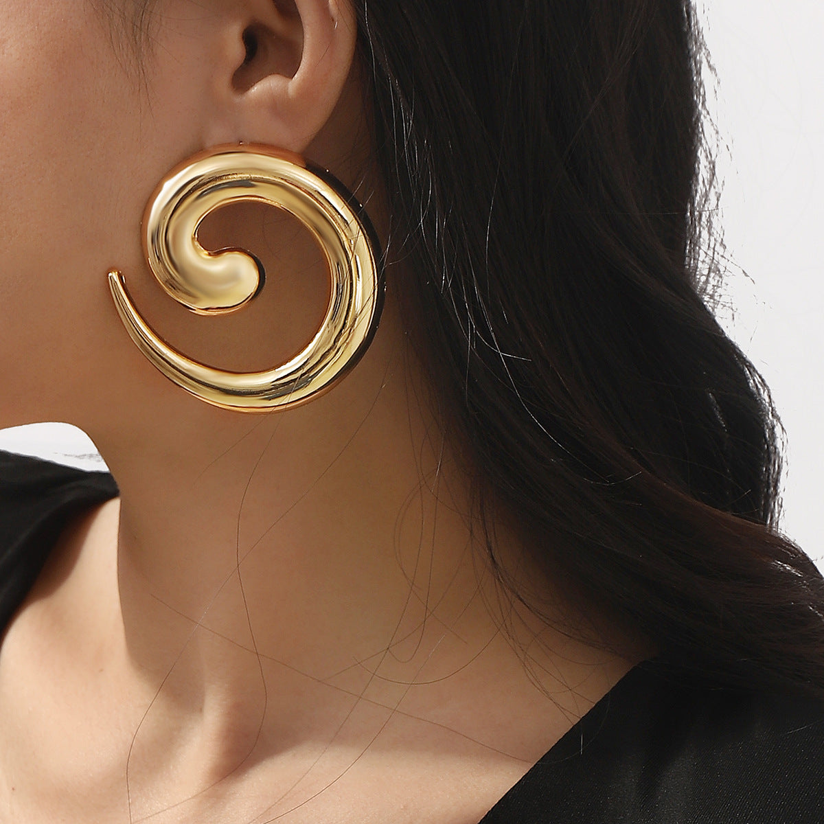 Damen Hängende Ohrringe mit elegantem Spiraldesign Shop Nory