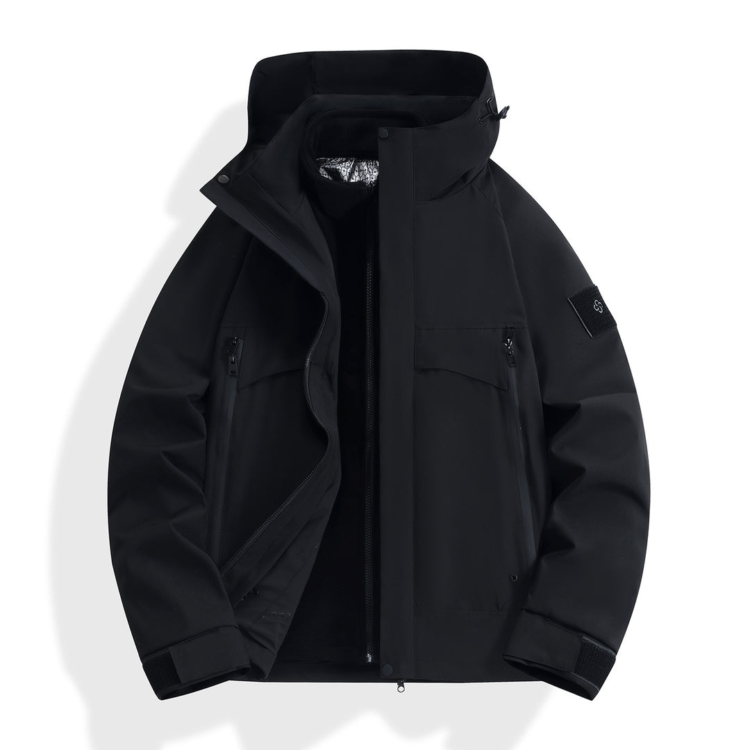 Damen wasserdichter modularer Parka mit abnehmbarer Fleece-Innenjacke und technischer Kapuze Shop Nory