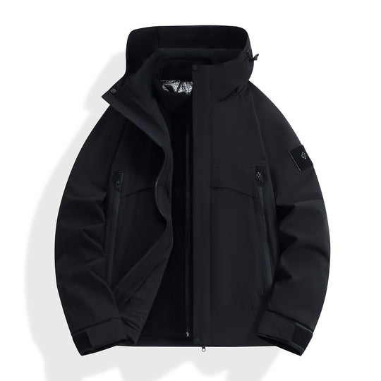 Damen wasserdichter modularer Parka mit abnehmbarer Fleece-Innenjacke und technischer Kapuze Shop Nory