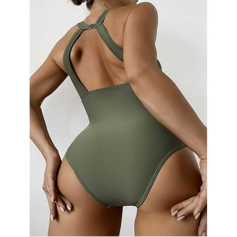 Damen Atemberaubender Badeanzug mit transparenten Einsätzen