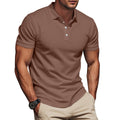 Herren nan Pima-Baumwoll-Polo mit Kentkragen, schmaler Silhouette und verstärkter Knopfleiste Shopnory