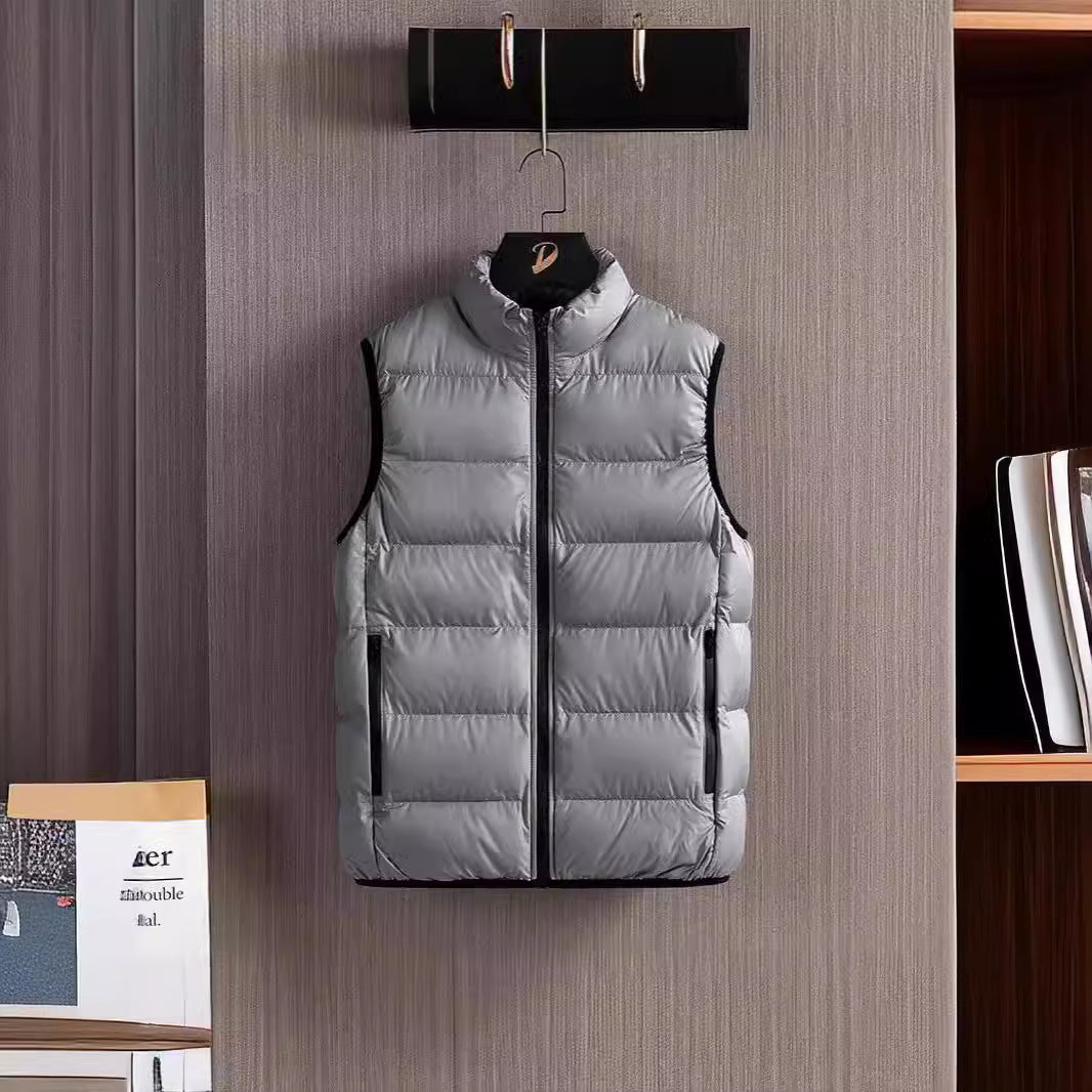 Herren Slim-Fit ultraleichte Stepp-Thermoweste mit hochschließendem Kragen und wasserabweisenden Reißverschlüssen Shop Nory
