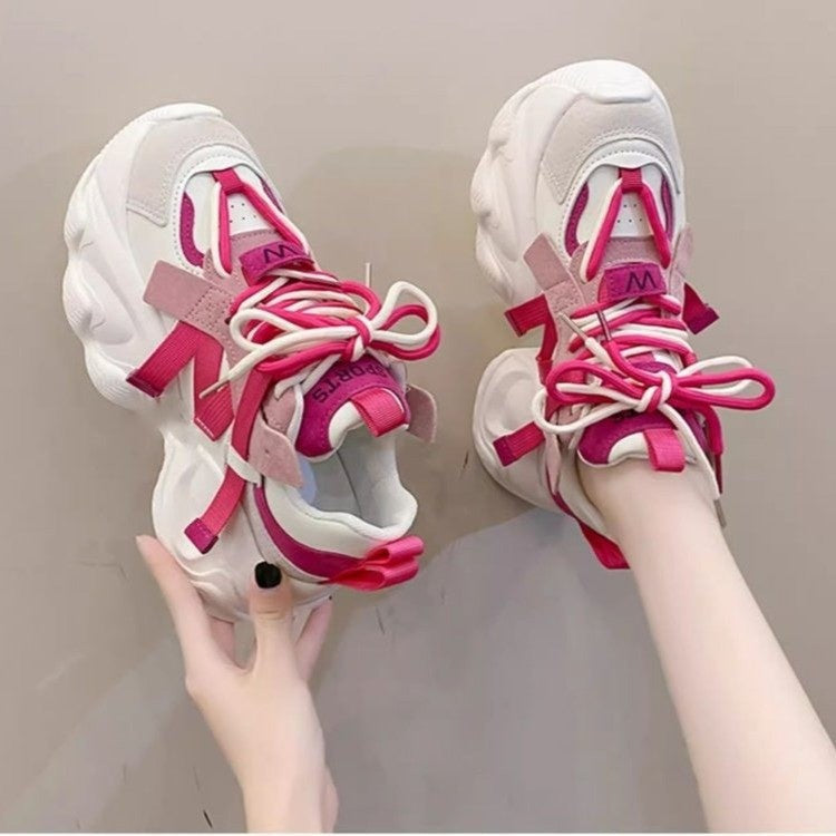 Damen Sportliche Chunky Sneakers mit innovativem Schnürsystem