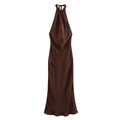 Damen Abendkleid mit elegantem Halterneck-Design und fließendem Schnitt